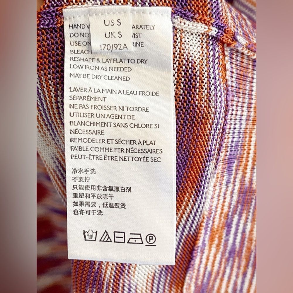 Free People Into The Night LS Tunic Cardigan Sweater Purple Multicolor. Small - Picture 7 of 8